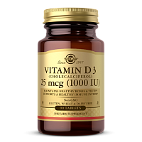 Vitamin D3 (Витамин D3) 1000 ME 25 мг  90 капсул (Solgar)