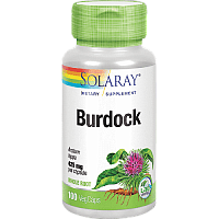 Burdock Root (Органически выращенный лопух) 425 мг 100 капсул (Solaray)