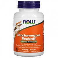 Saccharomyces Boulardii (сахаромицеты Буларди) 120 вег капсул (NOW)