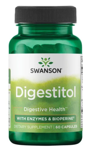 Digestitol with Enzymes & Bioperine (Запатентованная ферментная смесь и биоперин) 60 капсул (Swanson) Digestitol with Enzymes & Bioperine (Запатентованная ферментная смесь и биоперин) 60 капсул (Swanson)