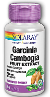 Guaranteed Potency Garcinia Cambogia Fruit Extract (Гарциния камбоджийская) 500 мг 60 капсул (Solaray)