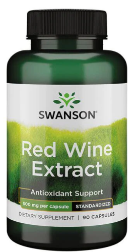 Red Wine Extract Standardized (Экстракт красного вина стандартизированный) 500 мг 90 капсул (Swanson)