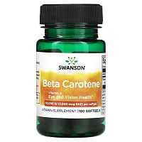 Beta-Carotene 10000 ME (3000 мкг RAE) 100 softgels (Swanson)