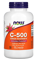 C-500 Calcium Ascorbate-C (аскорбат кальция-C) 500 мг 250 вег капсул (NOW)