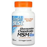 Glucosamine Chondroitin Msm with OptiMSM (Глюкозамин, хондроитин и МСМ с OptiMSM) 120 капсул (Doctor's Best )
