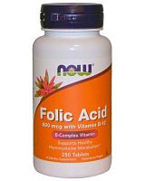 Folic Acid 800 мкг 250 табл (NOW)