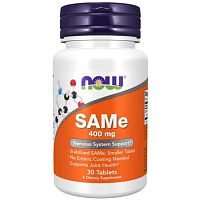 SAMe (S-аденозилметионин) 400 мг 30 таблеток (NOW)
