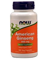 American Ginseng (Женьшень) 500 мг 100 капс (NOW)