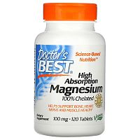High Absorption Magnesium (Магний с высокой степенью всасывания) 120 таблеток (Doctor's Best)
