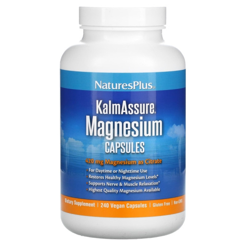 KalmAssure Magnesium Citrate (Магний цитрат) 420 мг 240 веганских капсул (105 мг на капсулу) (NaturesPlus)