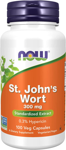 St. John`s Wort (Зверобой) 300 мг 100 вег капсул (NOW)