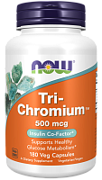 Tri-Chromium™ 500 mcg with Cinnamon (Хром 500 мкг с Корицей) 180 капсул (NOW)