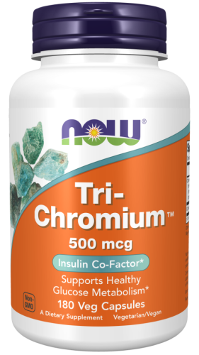 Tri-Chromium™ 500 mcg with Cinnamon (Хром 500 мкг с Корицей) 180 капсул (NOW)