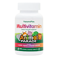 Source of Life Animal Parade Children's Chewable Multi-Vitamin & Mineral Supplement фруктовое ассорти 90 таблеток в форме животных (NaturesPlus)
