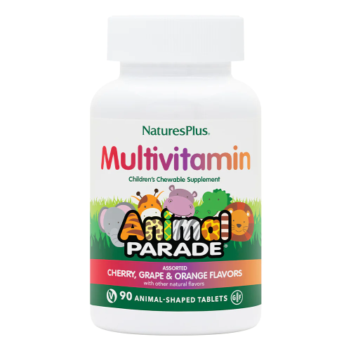 Source of Life Animal Parade Children's Chewable Multi-Vitamin & Mineral Supplement фруктовое ассорти 90 таблеток в форме животных (NaturesPlus)