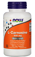 L-Carnosine (L-карнозин) 500 мг 100 растительных капсул (NOW)