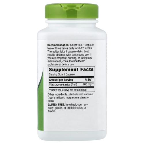 Vitex Fruit (Плоды витекса) 400 мг 320 капсул (Nature's Way) фото 2