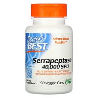 High Potency Serrapeptase (серрапептаза высокой эффективности) 120 000 SPU 90 капсул (Doctor's Best)