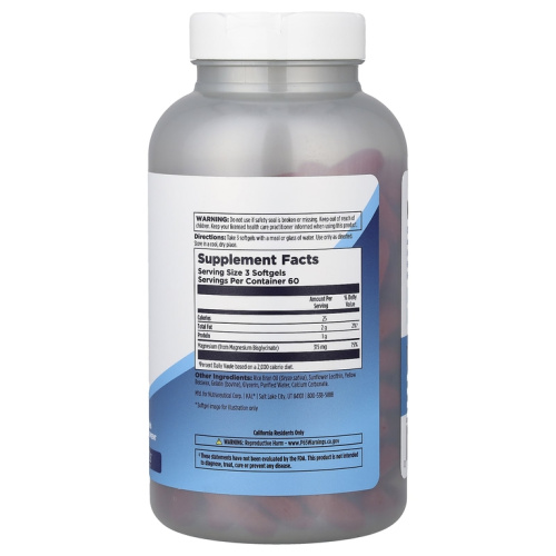 Magnesium Glycinate (Глицинат магния) 105 мг 180 капсул (KAL) фото 2