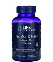 Hair Skin & Nails Collagen Plus Formula 120 таблеток (Life Extension)