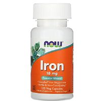 Iron (Железо) 18 мг 120 капс (NOW)