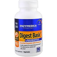 Digest Basic + Probiotics (основные ферменты с пробиотиками) 90 капсул (Enzymedica)