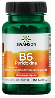 Vitamin B-6 (Витамин B6 Пиридоксин) 100 мкг 100 капс (Swanson)