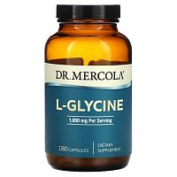 L-Glycin (L-глицин) 1000 мг 180 капсул (500 мг в 1 капсуле) (Dr. Mercola)