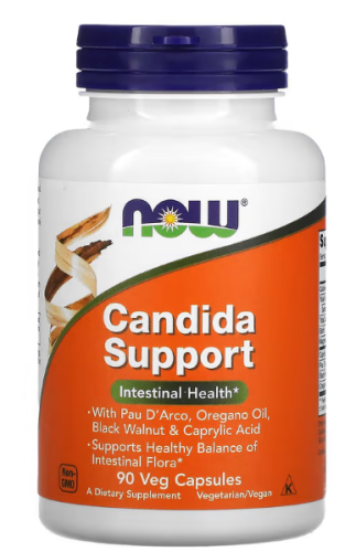 Candida Support (здоровый баланс кишечной флоры) 90 вег капсул (NOW)