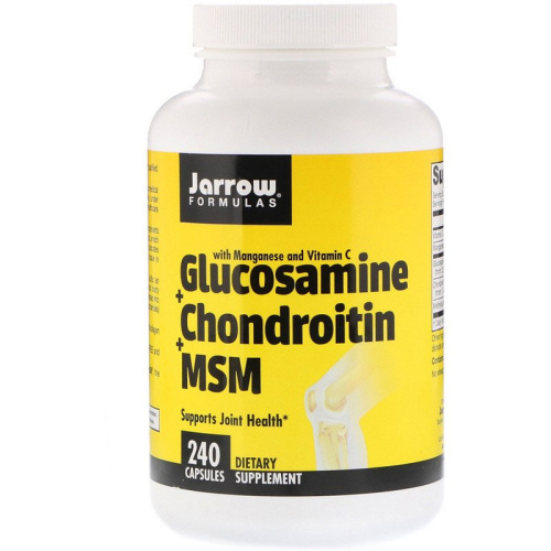 Glucosamine + Chondroitin + MSM with Manganese and Vitamin C 240 капсул (Jarrow Formulas)