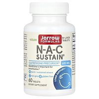 N-A-C Sustain (N-ацетил-L-цистеин) 600 мг 60 таблеток (Jarrow Formulas)