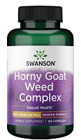 Horny Goat Weed Complex with Tribulus and Maca (Экстракт горянки козлиной с Трибулус и Мака) 120 капсул (Swanson)