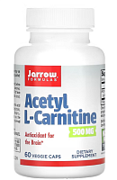 Acetyl L-Carnitine (Ацетил-L-карнитин) 500 мг 60 растительных капсул (Jarrow Formulas)