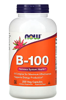 B-100 (Комплекс витаминов группы B) 250 вег капсул (NOW)