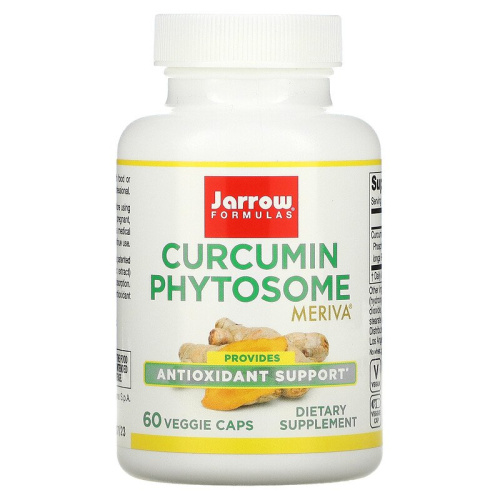 Curcumin Phytosome (фитосомы куркумина) 500 мг 60 вегетарианских капсул (Jarrow Formulas)