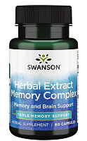 Herbal Extract Memory Complex (Комплекс для восстановления памяти с растительными экстрактами) 60 капсул (Swanson)