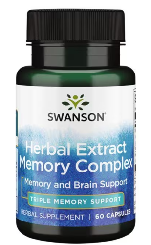 Herbal Extract Memory Complex (Комплекс для восстановления памяти с растительными экстрактами) 60 капсул (Swanson) СРОК ГОДНОСТИ ДО 02/24 !!!