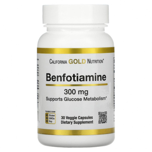 Benfotiamin (бенфотиамин) 300 мг 30 капсул (California Gold Nutrition) Benfotiamin (бенфотиамин) 300 мг 30 капсул (California Gold Nutrition)