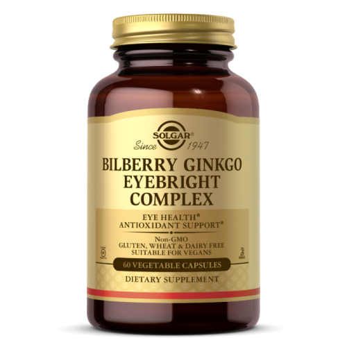 Bilberry Ginkgo Eyebright Complex 60 капсул (Solgar)