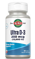Ultra D-3 250 мкг (10000 МЕ) 120 таблеток (KAL)
