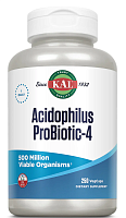 Acidophilus Probiotic-4 (Пробиотик 4 штама 500 млн КОЕ) 250 вег капсул (KAL)