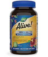 Alive! Men's 50+ Multi Gummy (Мультивитамины для мужчин старше 50 лет) 60 жевательных таблеток (Nature's Way)