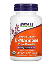Certified Organic D-Mannose Pure Powder (сертифицированный органический порошок D-Mannose) 85 грамм (NOW)