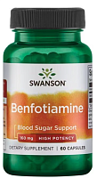 Benfotiamine High Potency (бенфотиамин - высокая эффективность) 160 мг 60 капсул (Swanson)