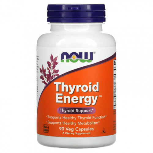 Thyroid Energy (Поддержка щитовидной железы) 90 вег капсул (NOW)