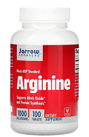 L-Arginine (Аргинин) 1000 мг 100 таблеток (Jarrow Formulas)