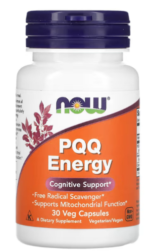 PQQ Energy (пирролохинолинхинон) 30 растительных капсул (NOW)