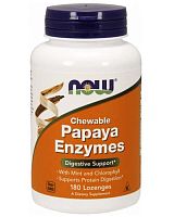Papaya Enzyme Chewable Lozenges 180 пастилок (NOW)