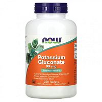 Potassium Gluconate (глюконат калия) 99 мг 250 таблеток (NOW)