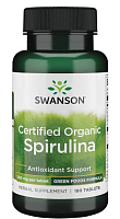 Certified Organic Spirulina (Сертифицированная органическая спирулина 500 мг 180 таблеток (Swanson)